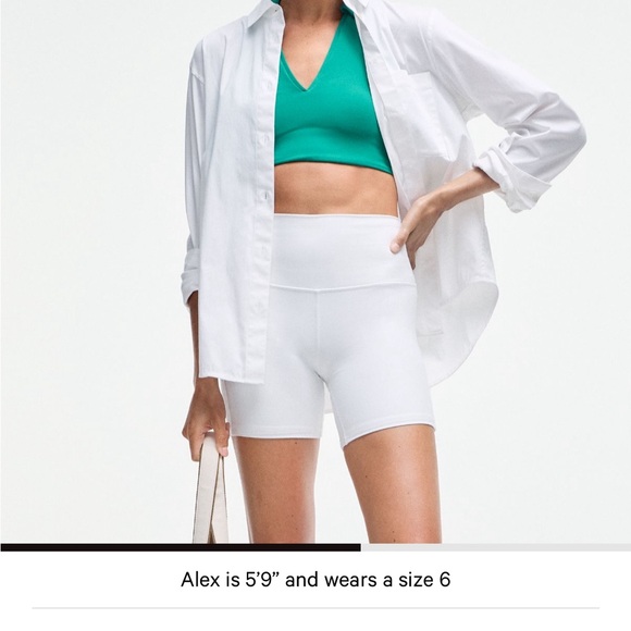 Lululemon align high rise 4 inch biker shorts in white - Picture 6 of 9